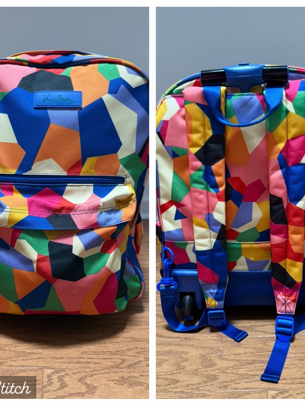 Vera Bradley “POP ART” Rolling Backpack- Retired and Highly Sought After Print